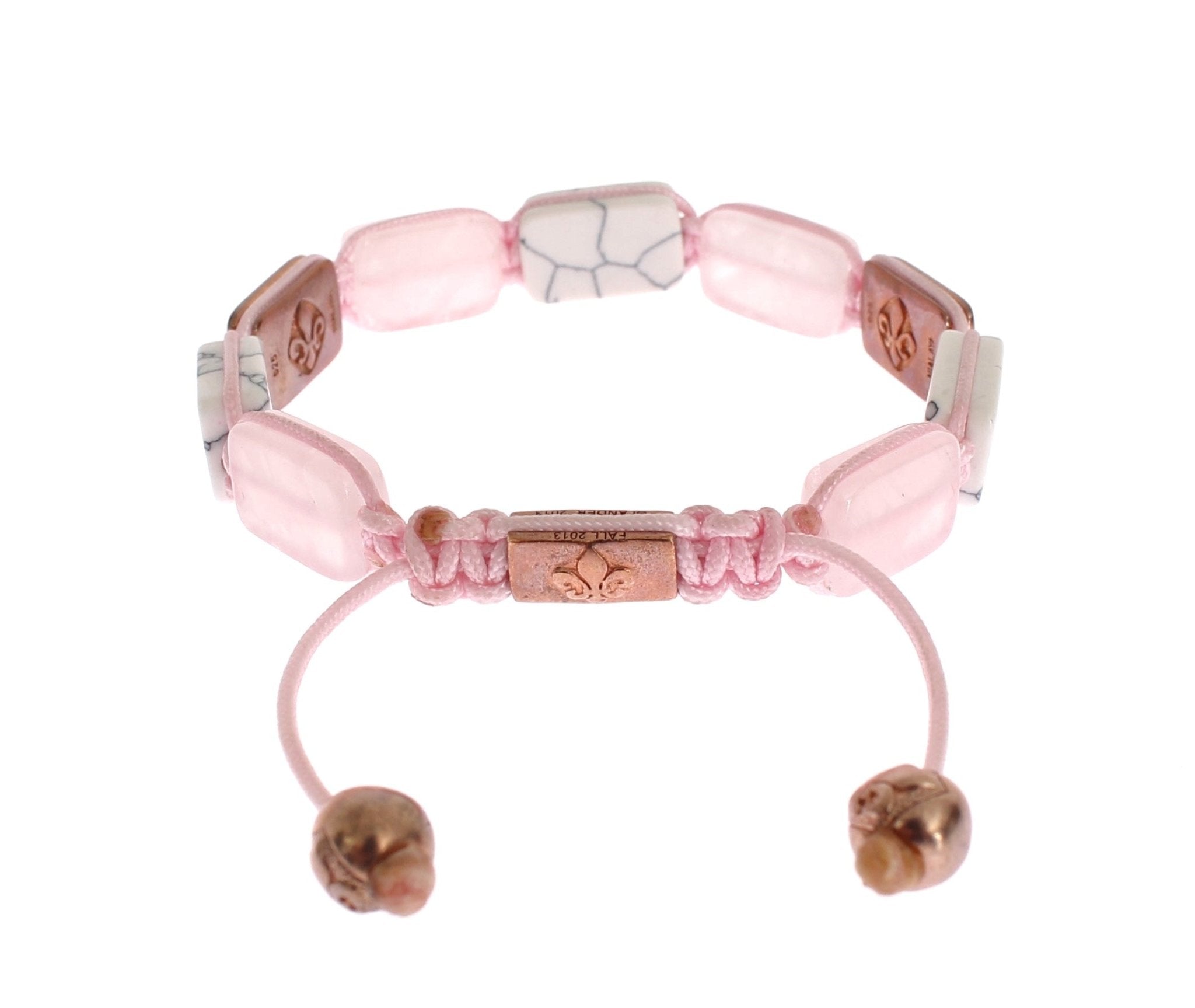 Nialaya CZ Quartz Howlite Rose Gold 925 Bracelet - Fizigo